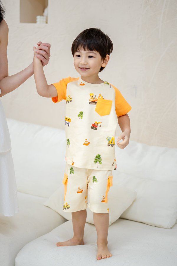 Construction Bears Cargo Tee & Shorts Set
