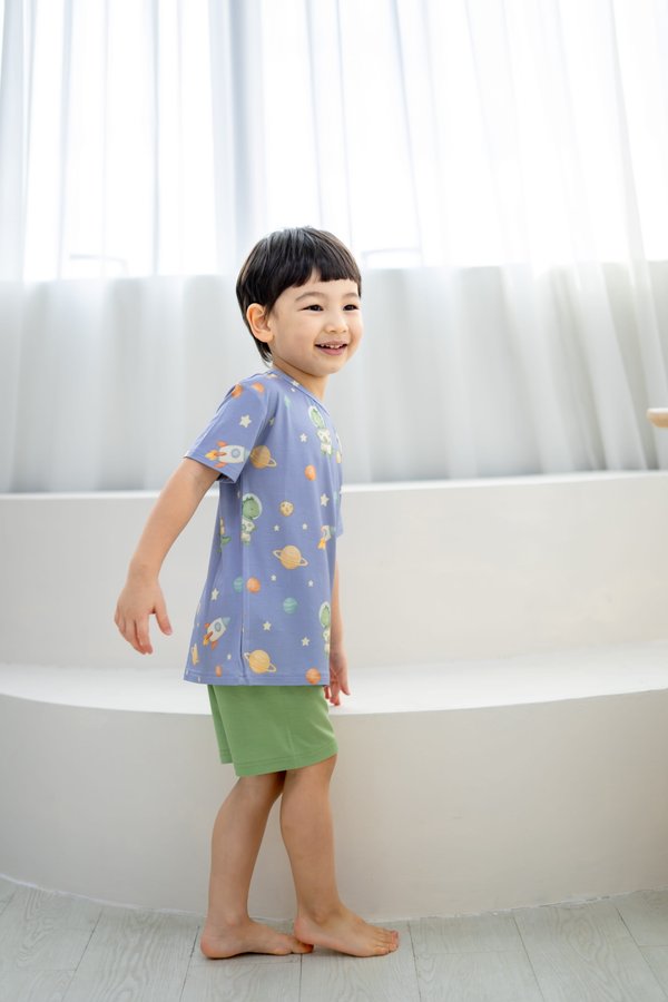 Space Dinosaurs Bamboo Tee & Shorts Set