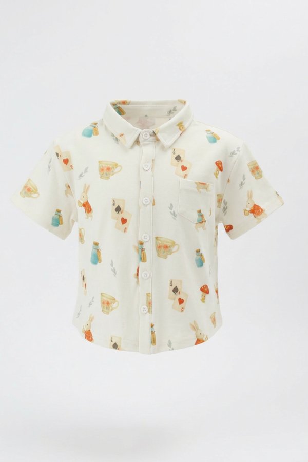 Whimsical Wonderland Classic Collar Boy Shirt