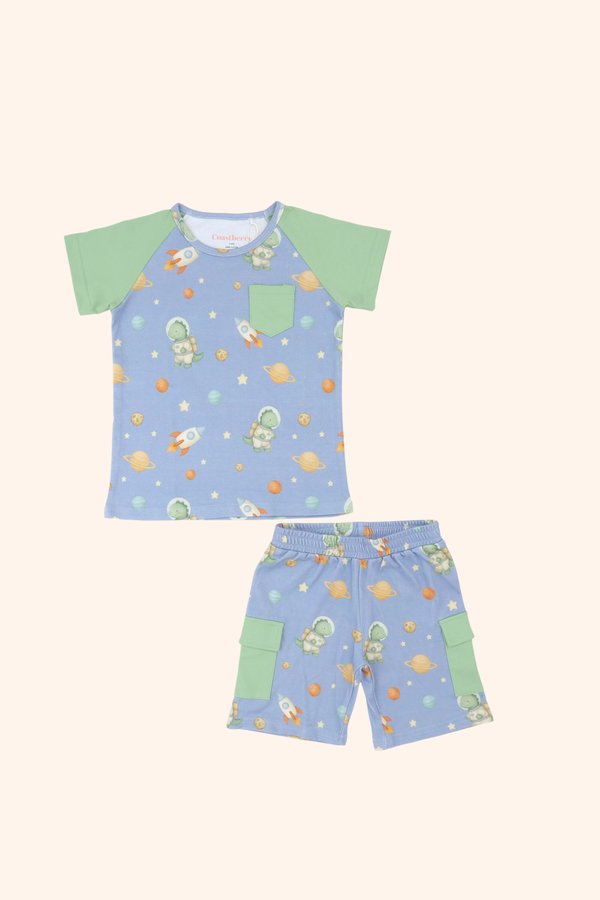 Space Dinosaurs Cargo Tee & Shorts Set