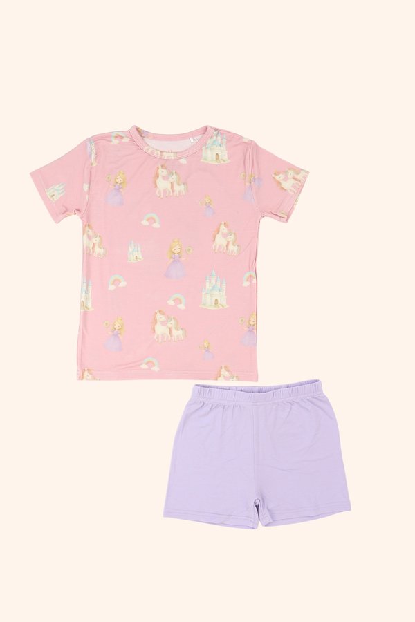 Unicorn Princess Bamboo Tee & Shorts Set