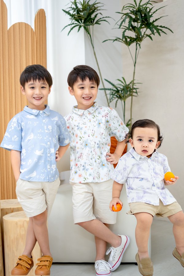 Classy In Blue Classic Collar Shirt Bundle (6M-12M)