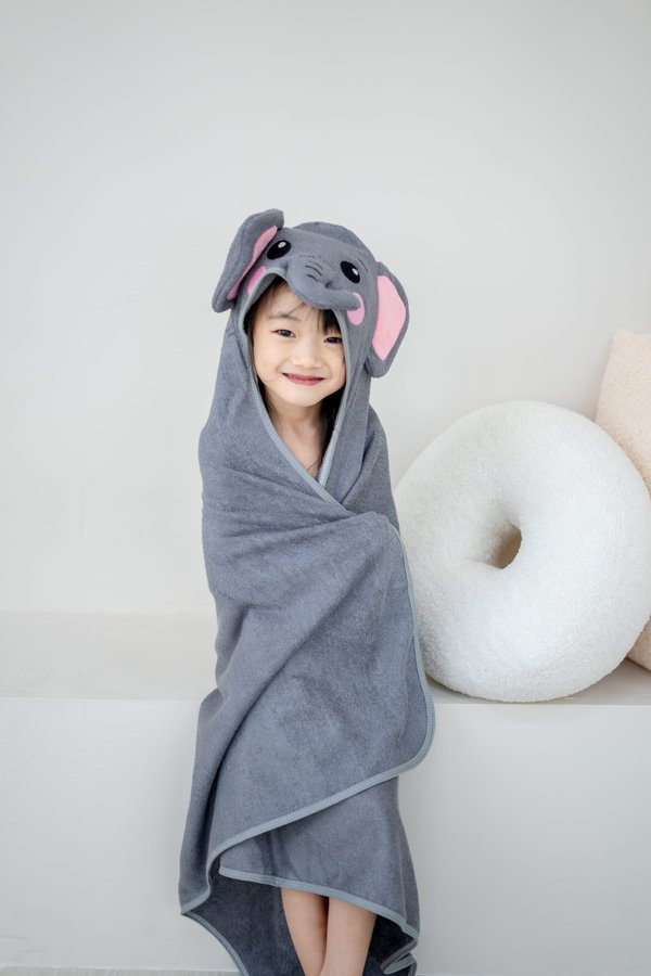 [PREORDER] Elephant Hooded Bamboo Towel & Washcloth