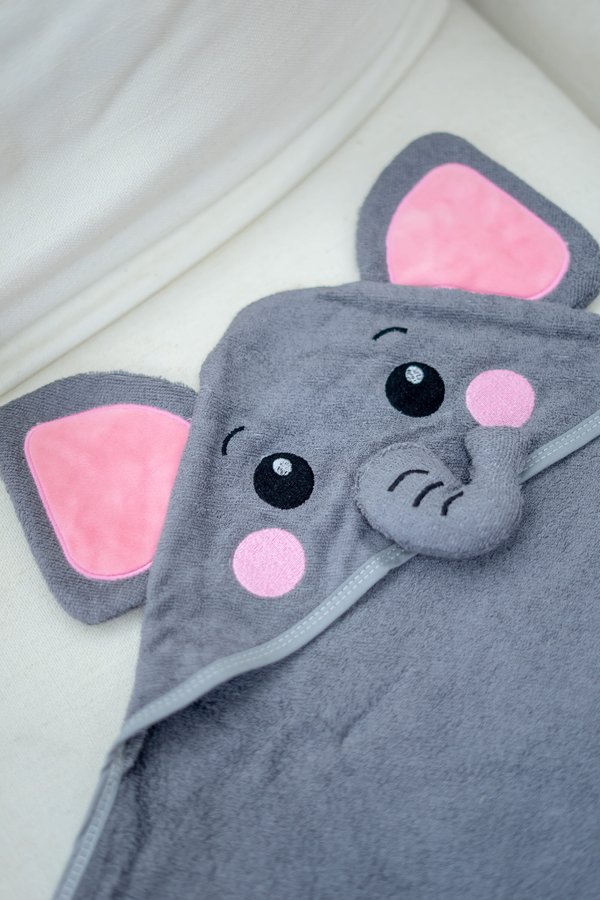 [PREORDER] Elephant Hooded Bamboo Towel & Washcloth