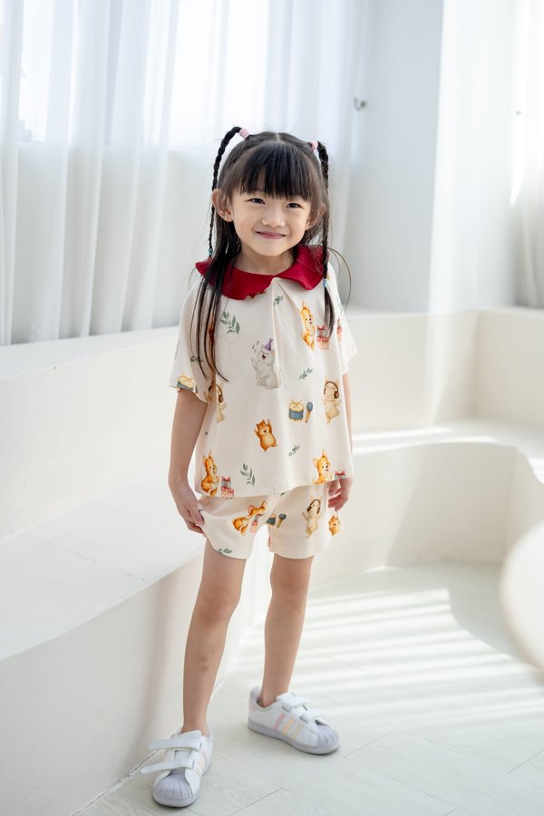 Pets Karaoke Dance Party Peter Pan Collar 2 Piece Set