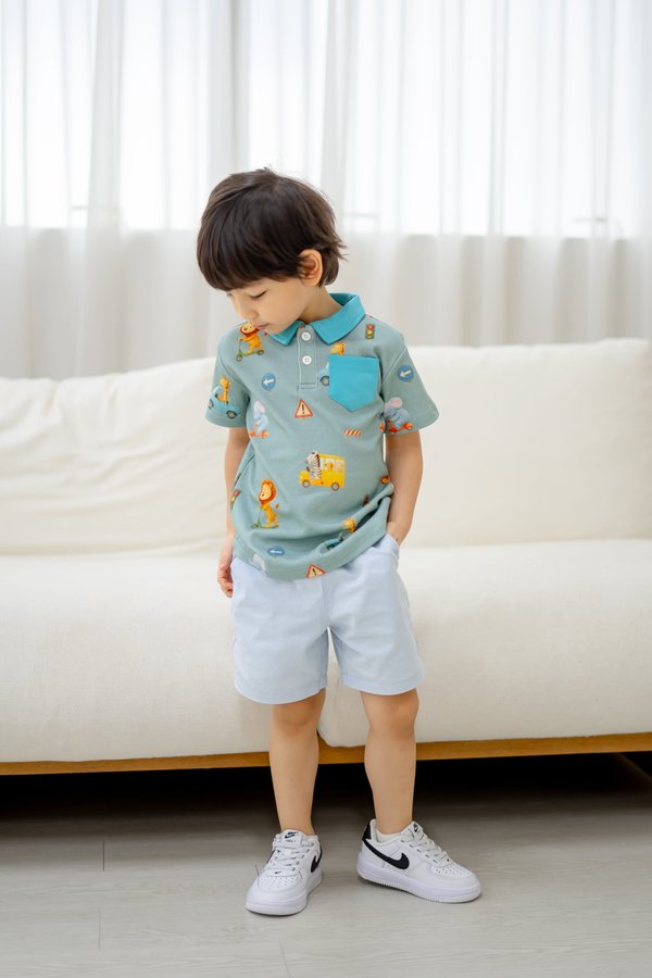 Safari On Wheels Cotton Polo Tee