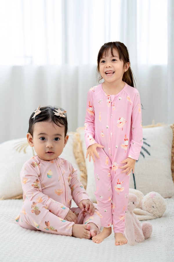 Sweet Princess Bamboo Zipper Sleepsuit Bundle (6M-18M)