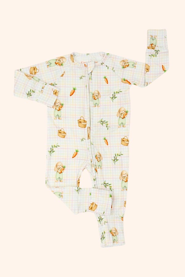 Cottage Bunnies Bamboo Sleepsuit