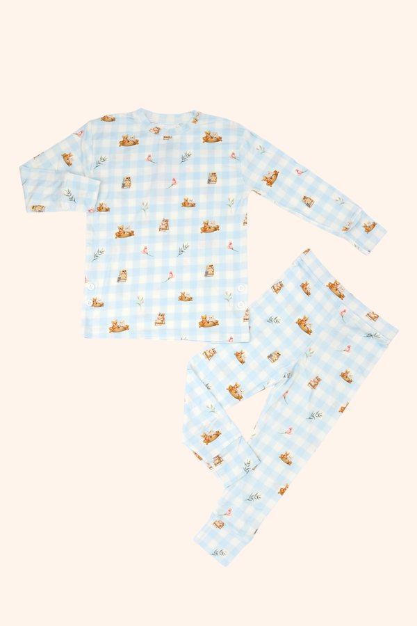 Pets On Vacation Bamboo Long Sleeve 2 Pc Set +