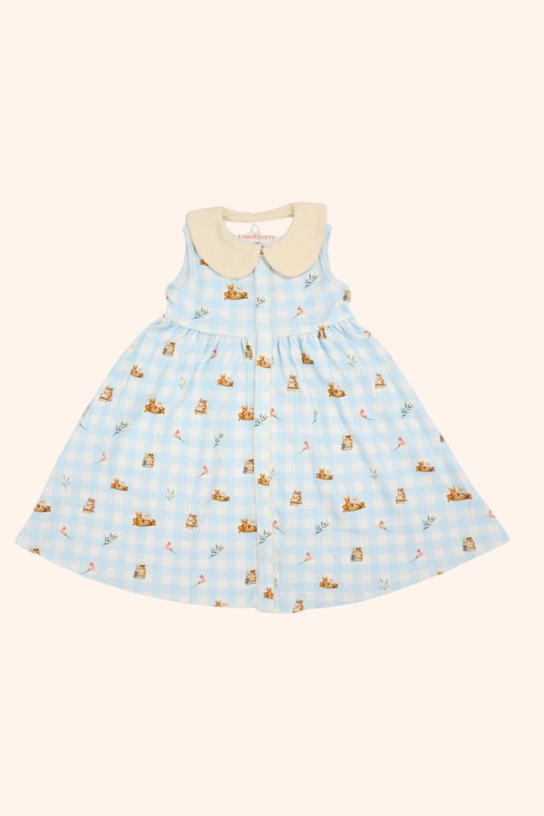 Pets On Vacation Peter Pan Collar Dress
