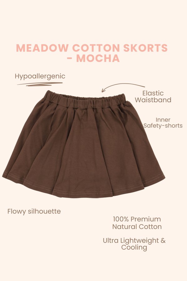 Meadow Cotton Skorts - Mocha