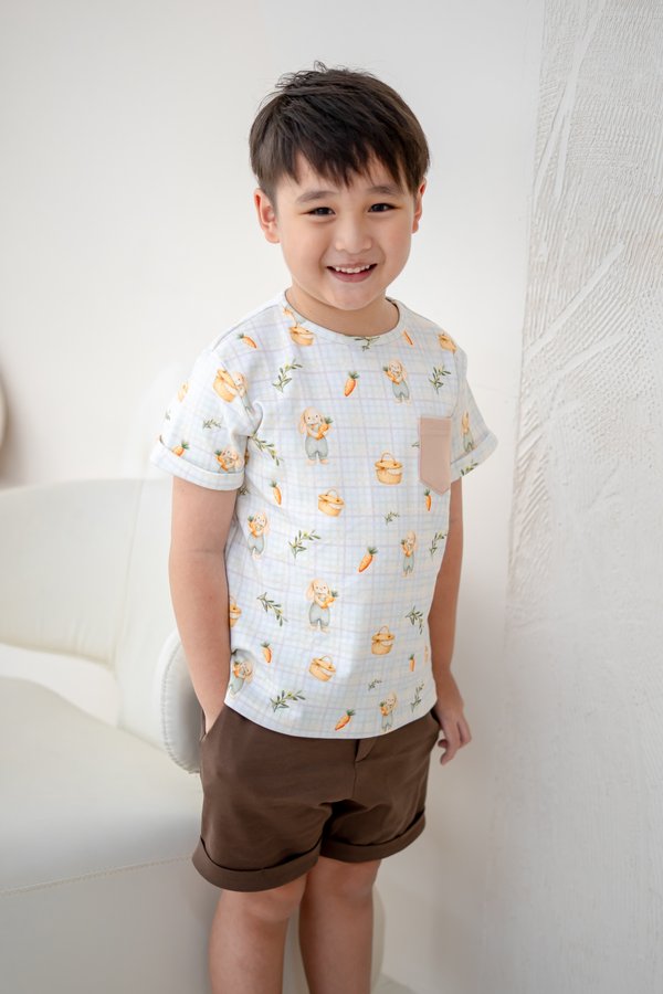 Cottage Bunnies Unisex Cotton Pocket Tee