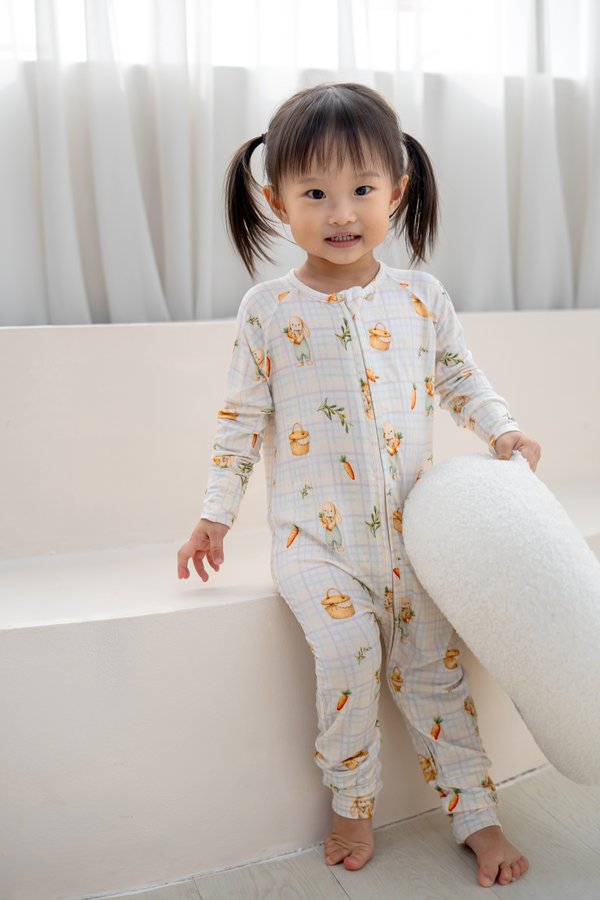 Cottage Bunnies Bamboo Sleepsuit