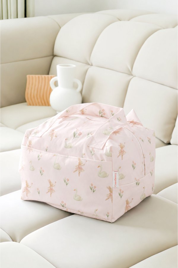 Waterproof Multi-Functional (Travel / Gym / Diaper) Bag in Swan Lake Ballerina Bunnies