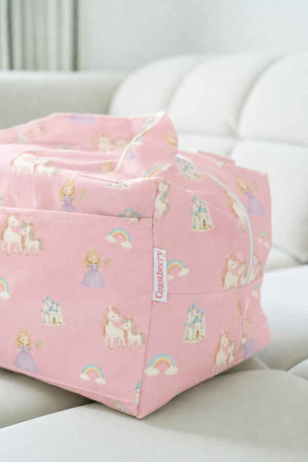Waterproof Multi-Functional (Travel / Gym / Diaper) Bag in Unicorn Princess