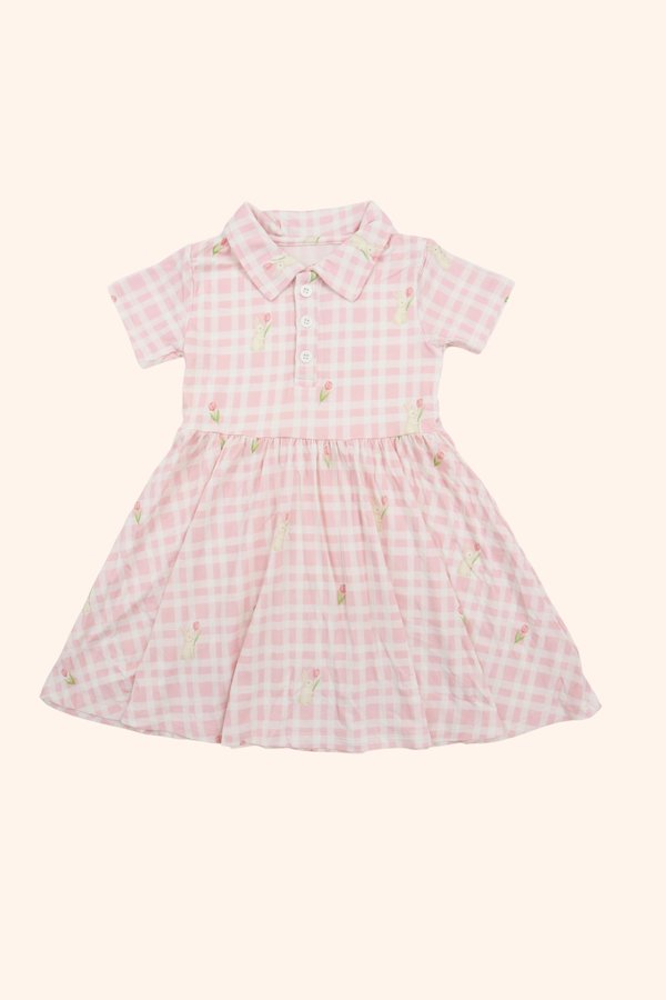 Bunny's Tulip Garden Bamboo Polo Dress