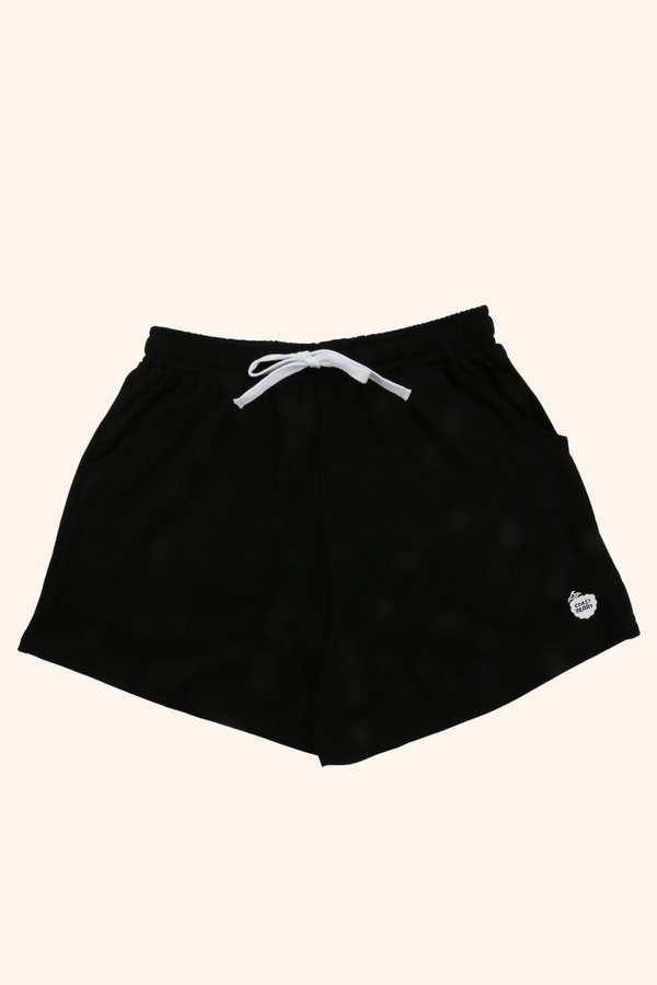 [Adult] Classic Drawstring Jersey Shorts in Black