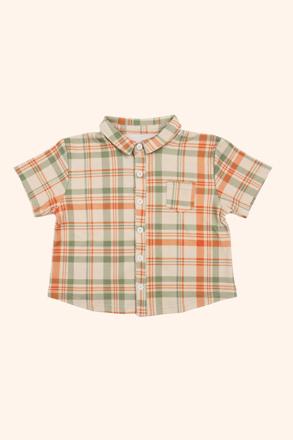 Heirloom Plaid Classic Collar Boy Shirt