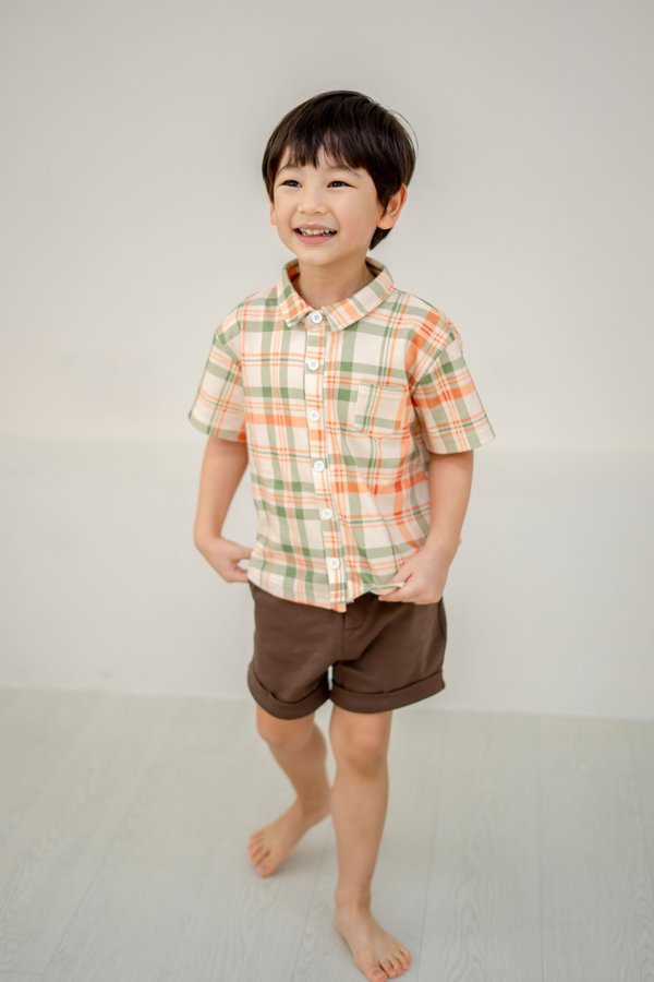 Heirloom Plaid Classic Collar Boy Shirt