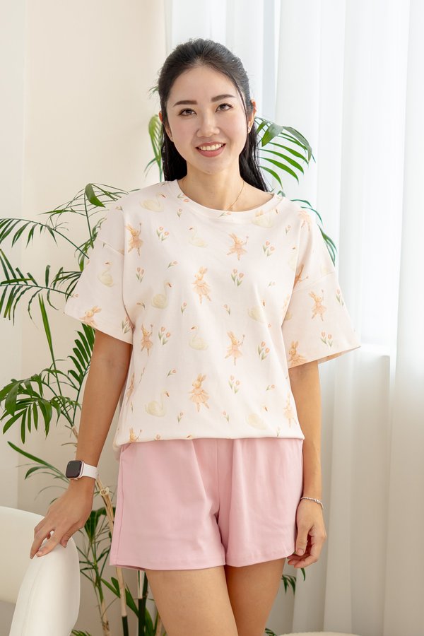 [Adult] Swan Lake Ballerina Bunnies Relaxed Boxy Tee