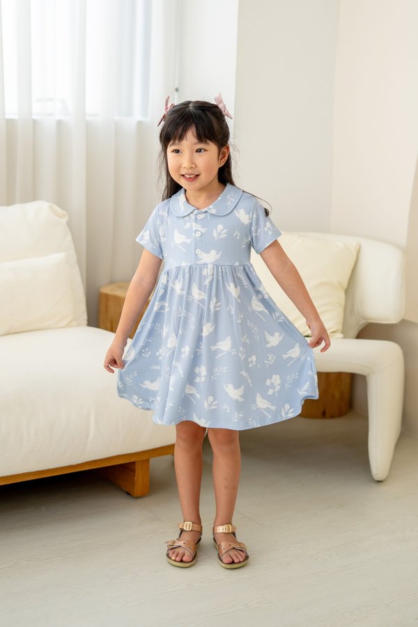 Whimsical Blooms Peter Pan Collar Bamboo Dress