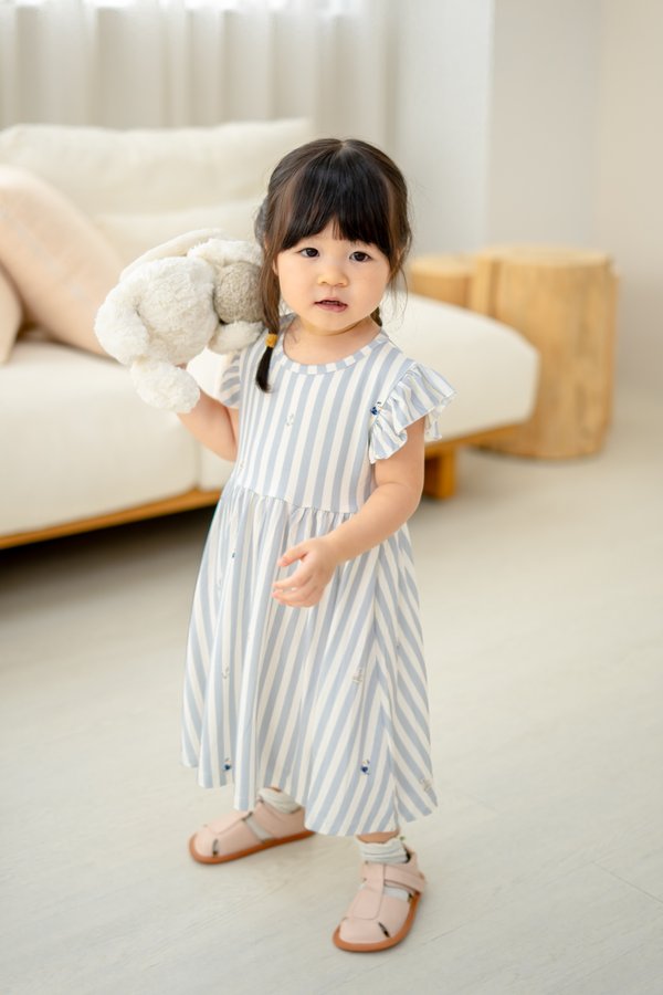 Captain Seagull Flutter Sleeves Bamboo Dress