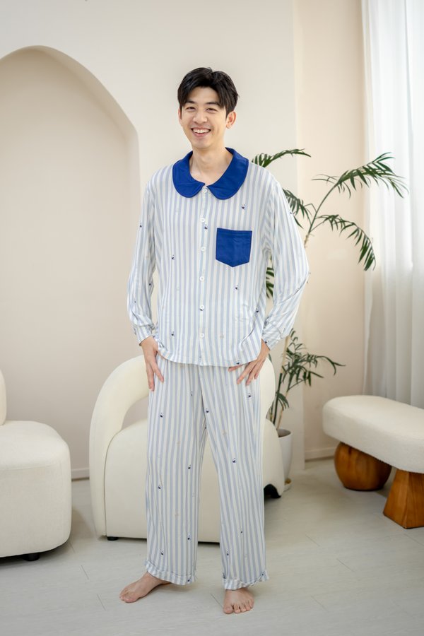 [Adult] Captain Seagull Peter Pan Collar Bamboo Button-Up Pyjamas Set