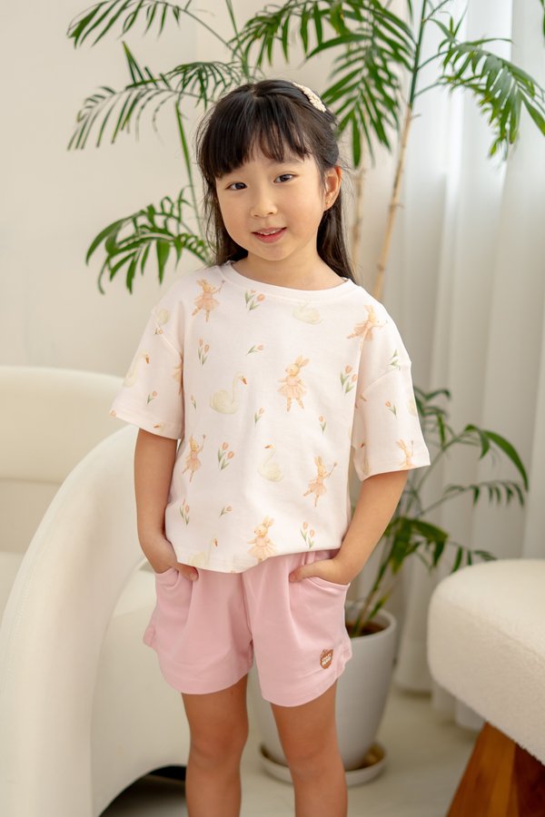 [Kids] Swan Lake Ballerina Bunnies Boxy Tee