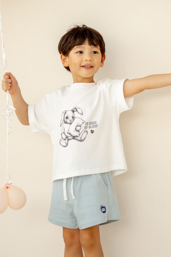 [Kids] Bunny In Need Of Sleep Boxy Tee in White